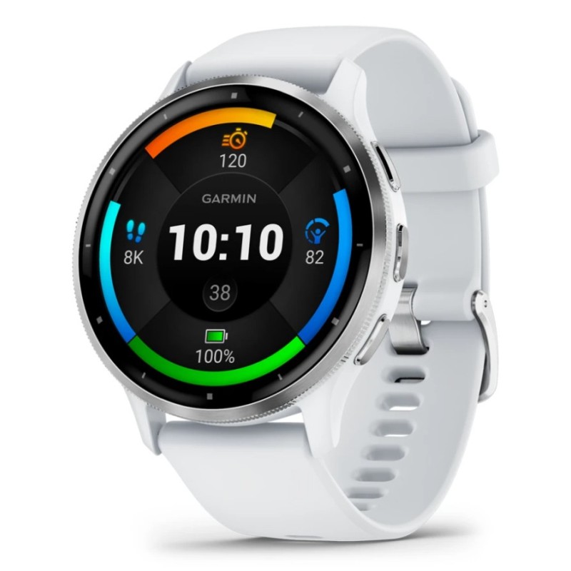 Venu 3 3 56 cm (1.4") AMOLED 45 mm Digital 454 x 454 Pixeles Pantalla tctil Plata  Blanco Wifi GPS (satlite)