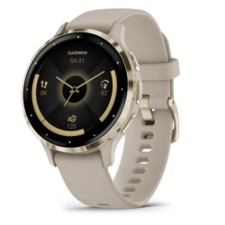 Venu 3S 3 05 cm (1.2") AMOLED 41 mm Digital 390 x 390 Pixeles Pantalla tctil Oro  Gris Wifi GPS (satlite)