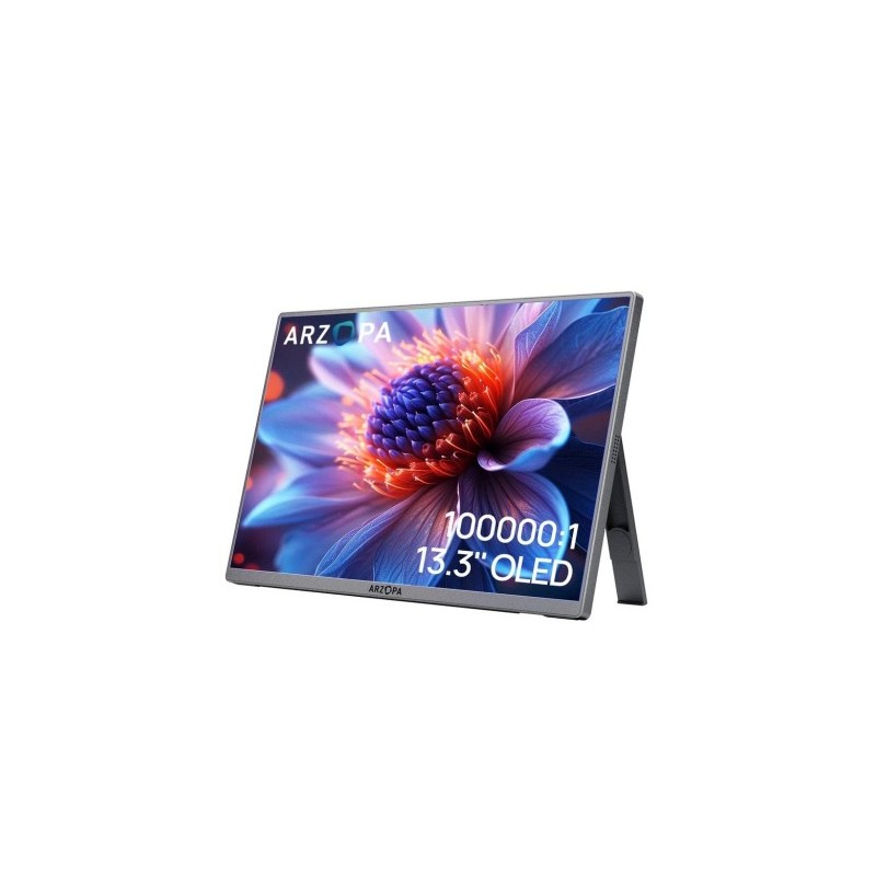 A3C Monitor porttil Gris 33 8 cm (13.3") OLED 1920 x 1080 Pixeles