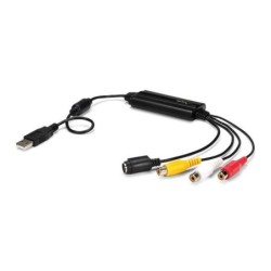 Adaptador USB de Captura de Vdeo - Cable de Captura S-Video o Compuesto a USB 2.0 con Soporte TWAIN - Capturadora de Vdeo para W