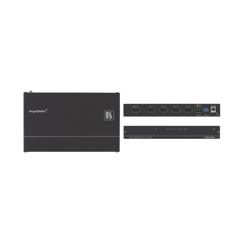 VM-4H2 amplificador de lnea de video Negro