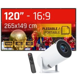 Pack mini proyector MP720 + pantalla 120" p