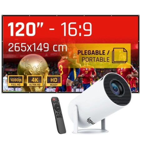 Pack mini proyector MP720 + pantalla 120" p