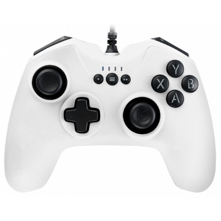 PCGC-100WHITE mando y volante Blanco USB Gamepad Analgico/Digital PC