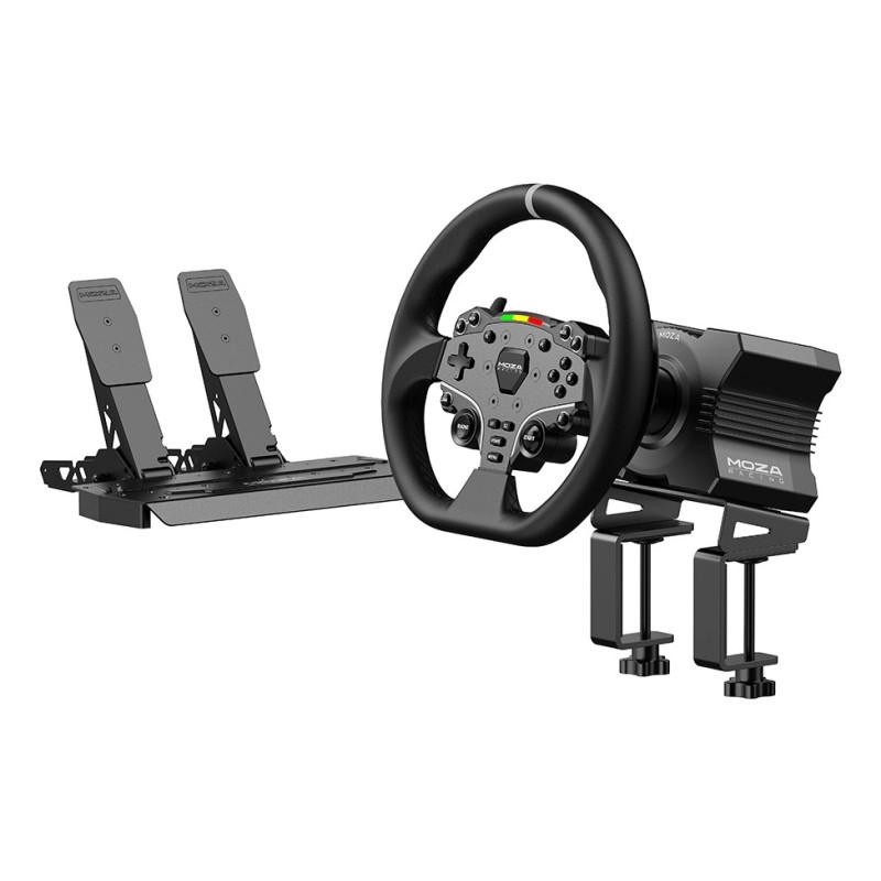 RS20 mando y volante Negro Volante + Pedales PC