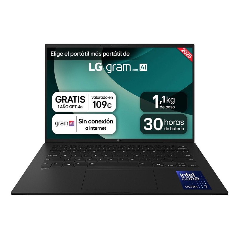 Gram 14Z90T Intel Core Ultra 7 255H Porttil 35 6 cm (14") WUXGA 32 GB LPDDR5x-SDRAM 1 TB SSD Wi-Fi 6E (802.11ax) Windows 11 Pro 