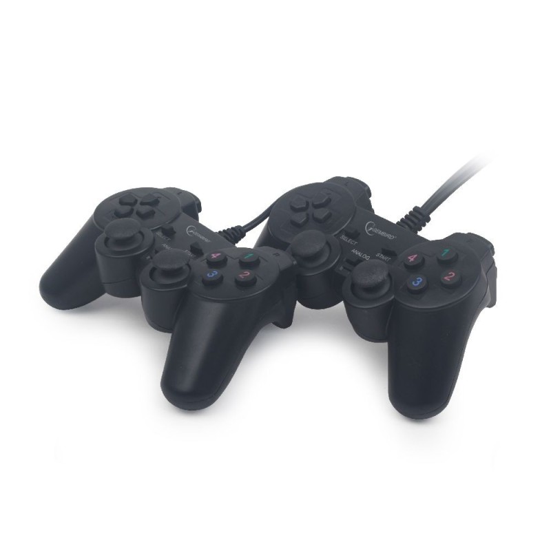 JPD-UDV2-01 mando y volante Negro USB 2.0 Gamepad Analgico/Digital PC