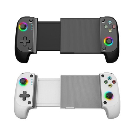 MGPX  Gamepad Bluetooth 5.0 2en1  RGB Neon  Vibracin Dual y Funcin Turbo  Soporte Smartphone Hasta 6.8"  Mando Multifuncin Compa