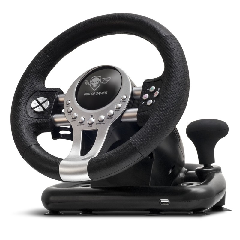 Race Wheel Pro 2 Negro  Plata USB Volante + Pedales Digital PC  PlayStation 4  Playstation 3  Xbox One