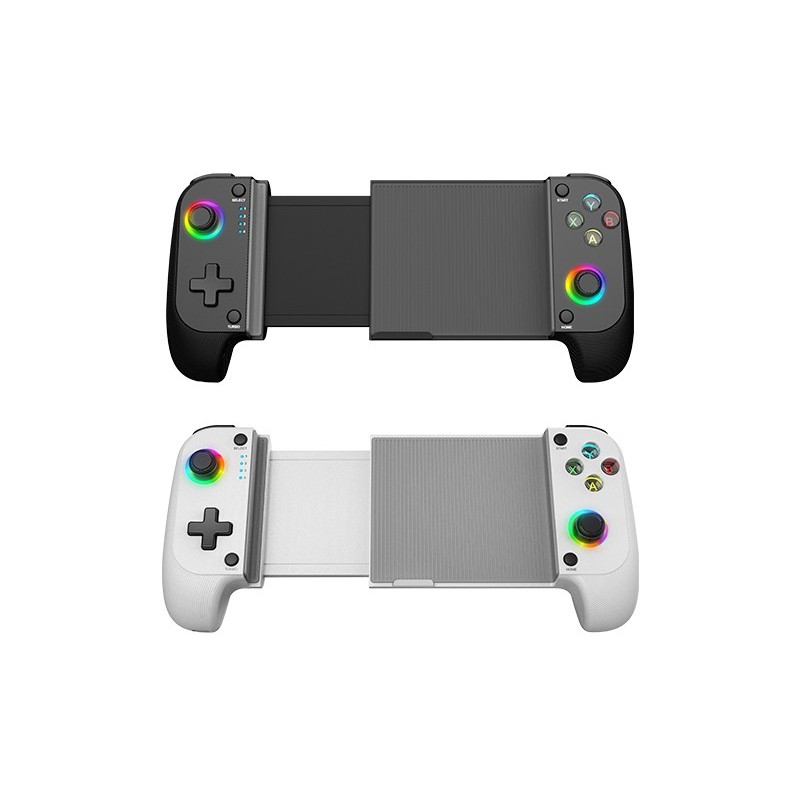 MGPX  Gamepad Bluetooth 5.0 2en1  RGB Neon  Vibracin Dual y Funcin Turbo  Soporte Smartphone Hasta 6.8"  Mando Multifuncin Compa