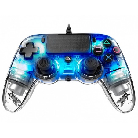 PS4OFCPADCLBLUE mando y volante Azul  Transparente USB Gamepad Analgico/Digital PC  PlayStation 4