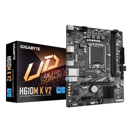 H610M K V2 Placa base - Procesadores Intel Core 14 generacin  hasta 5600 MHz DDR5  1xPCIe 3.0 M.2  LAN 1GbE  USB 3.2 Gen 1