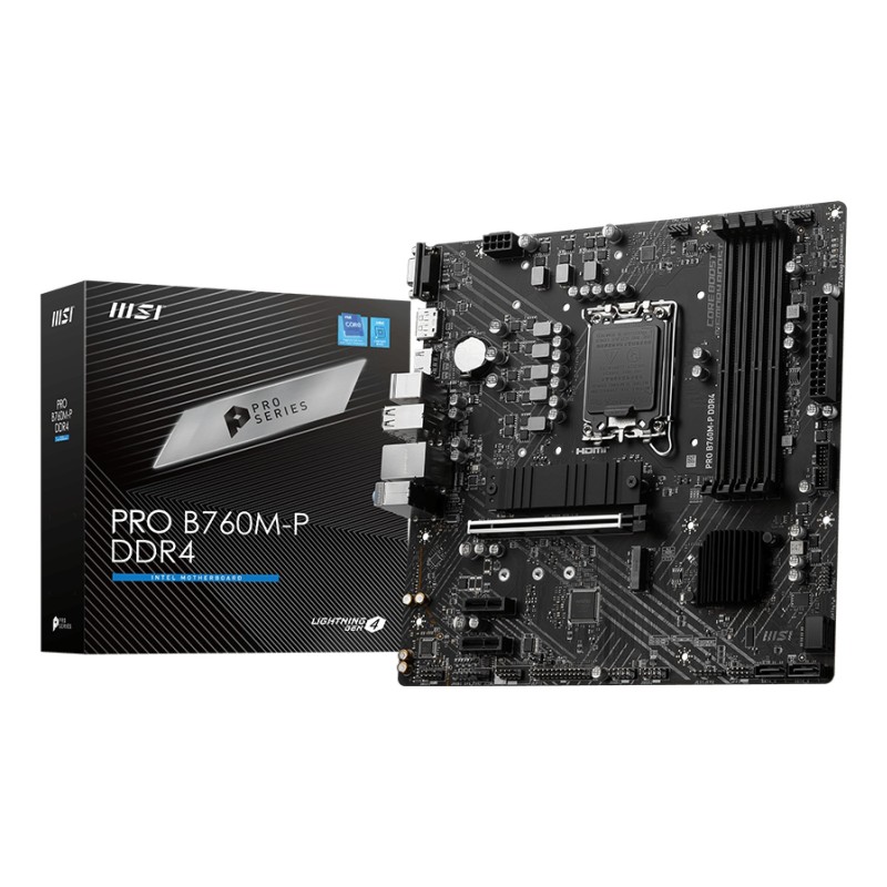 PRO B760M-P DDR4 placa base Intel B760 LGA 1700 micro ATX