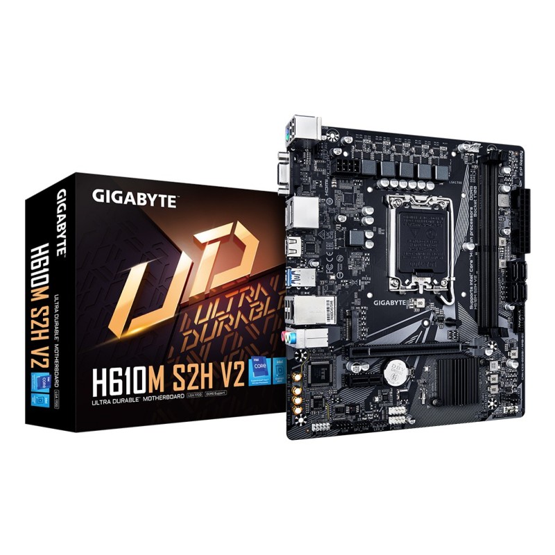 H610M S2H V2 Placa base - Soporta CPUs Intel Core de 14 generacin  4+1+1 Fases Hbridas VRM Digital  hasta 5600MHz DDR5  1xPCIe 3