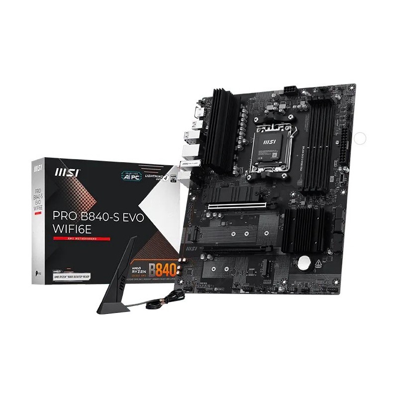 Pro B840-S EVO WIFI6E AMD B840 Zcalo AM5 ATX