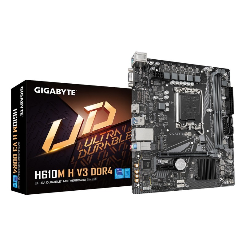 H610M H V3 DDR4 Placa base - Compatible con procesadores Intel Core 14th CPUs  4+1+1 Hybrid Phases Digital VRM  up to 3200MHz DD
