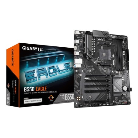 B550 EAGLE Placa base - Procesadores AMD Ryzen serie 5000 G  VRM de 10+3+1 fases  hasta 3200 MHz DDR4  1xPCIe 4.0 + 1xPCIe 3.0 M