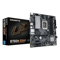 B760M D3HP Placa Base - Procesadores Intel Core de 14 Generacin  VRM de 4+1+1 fases  hasta 5600 MHz DDR5  2xPCIe 4.0 M.2  LAN Gb