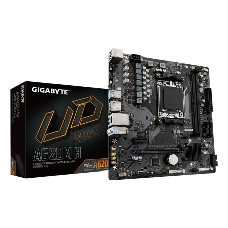 A620M H Placa base - Soporta CPUs AMD Ryzen 8000  VRM digital de 5+2+2 fases  hasta 7200MHz DDR5 (OC)  1xPCIe 4.0 M.2  LAN GbE  