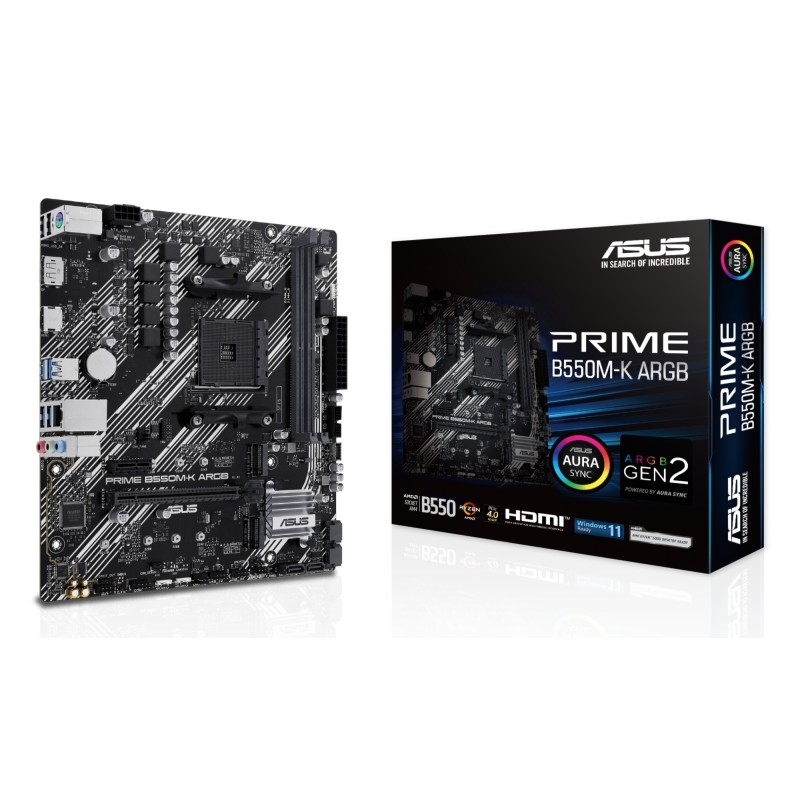 PRIME B550M-K ARGB AMD B550 Zcalo AM4 micro ATX
