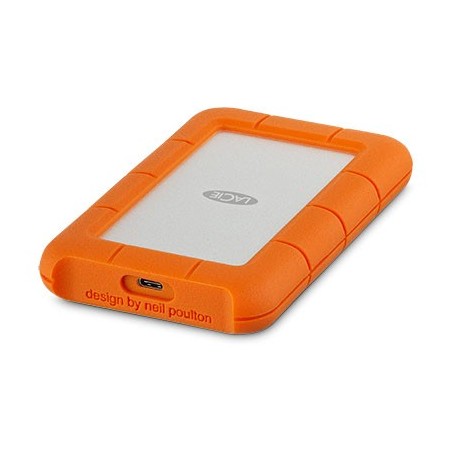 Rugged USB-C disco duro externo 4 TB 5400 RPM 2.5" USB Tipo C 3.2 Gen 1 (3.1 Gen 1) Naranja  Plata