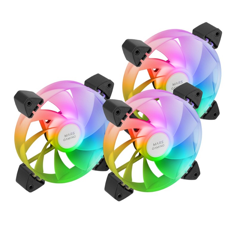 MF-3AR  Kit 3x Ventiladores 120mm FDB  Aspas Invertidas  Iluminacin ARGB 360 Sin Marco  Iluminacin Anillo Completa  Ventiladores