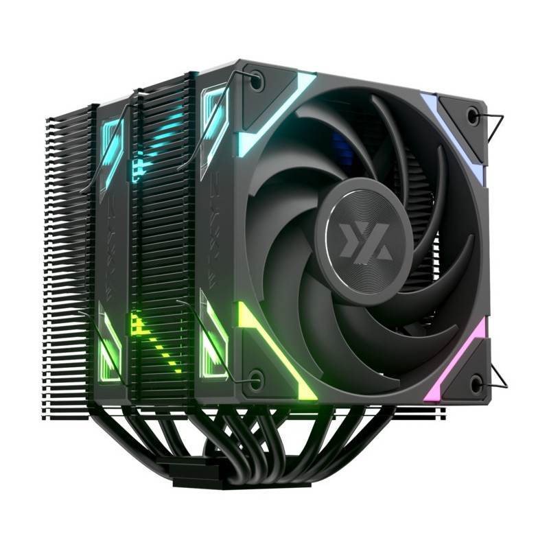 THERMAX 6 DUO  DISIPADOR CPU DUAL  VENTILADOR VORTEX ALTO RENDIMIENTO  120MM  NEGRO