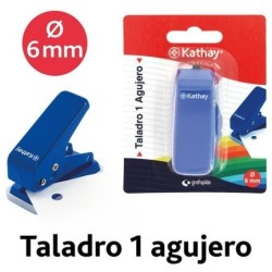 GRAFOPLS TALADRO KATHAY 1 AGUJERO 6MM 10 HOJAS AZUL BLSTER
