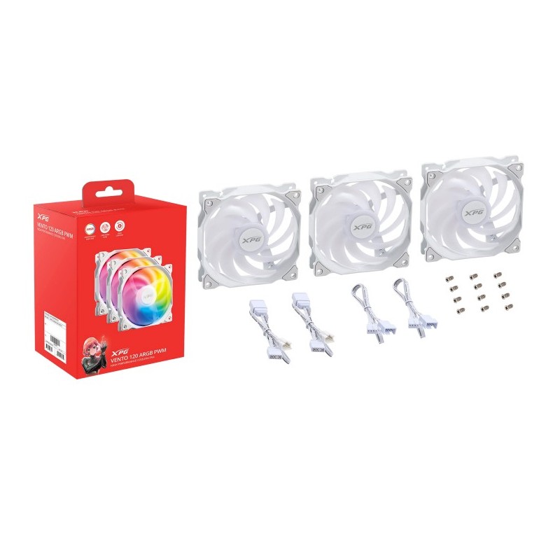 VENTO 120 ARGB PWM (3pack) Blanco