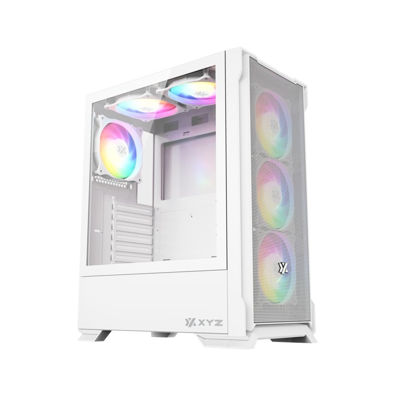 AIRONE 300 X  TORRE GAMING MESH  ALTO FLUJO AIRE  6x VENTILADORES  TYPO C  ATX  BLANCA