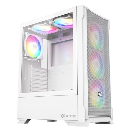 AIRONE 300 X  TORRE GAMING MESH  ALTO FLUJO AIRE  6x VENTILADORES  TYPO C  ATX  BLANCA