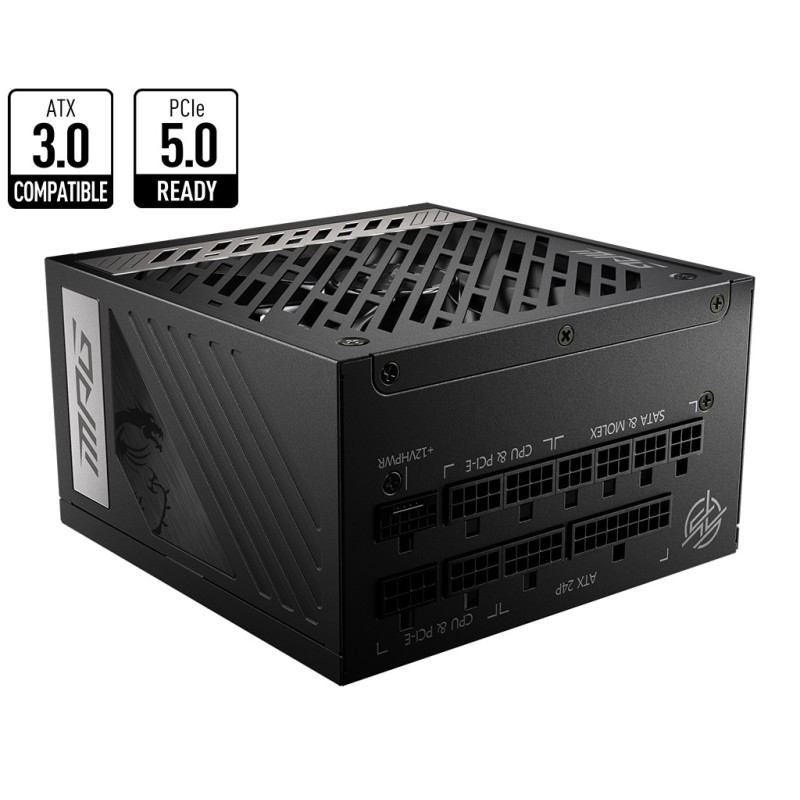 MPG A850G PCIE5 unidad de fuente de alimentacin 850 W 24-pin ATX ATX Negro