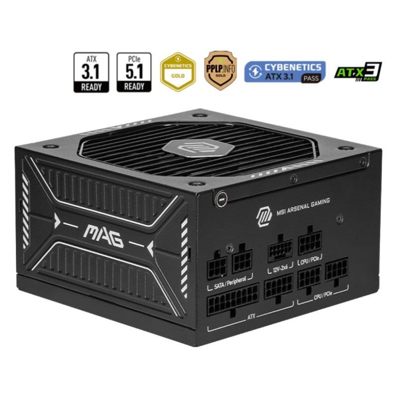 MAG A750GLS PCIE5 unidad de fuente de alimentacin 750 W 24-pin ATX ATX Negro