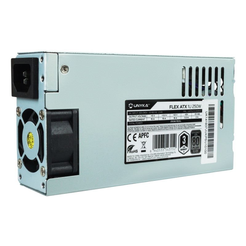 UKPSU1U40003 unidad de fuente de alimentacin 250 W 20+4 pin ATX 1U Plata