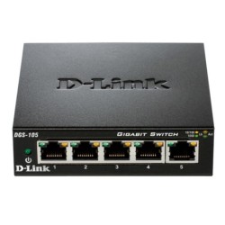 DGS-105 switch No administrado L2 Gigabit Ethernet (10/100/1000) Escritorio Negro