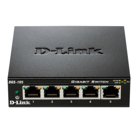 DGS-105 switch No administrado L2 Gigabit Ethernet (10/100/1000) Escritorio Negro