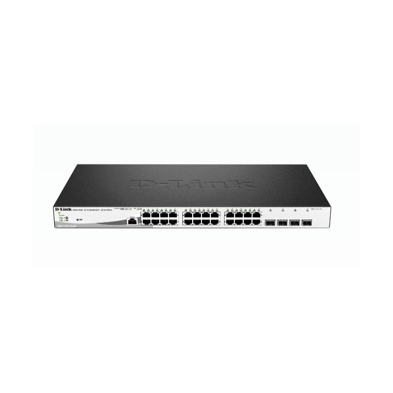 DGS-1210-28MP/E switch Gestionado L2 Gigabit Ethernet (10/100/1000) Energa sobre Ethernet (PoE) 1U Negro  Gris