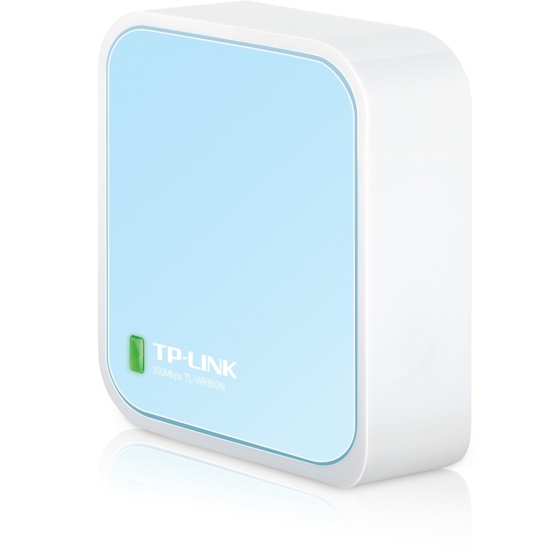 TL-WR802N router inalmbrico Ethernet rpido Banda nica (2 4 GHz) Azul  Blanco