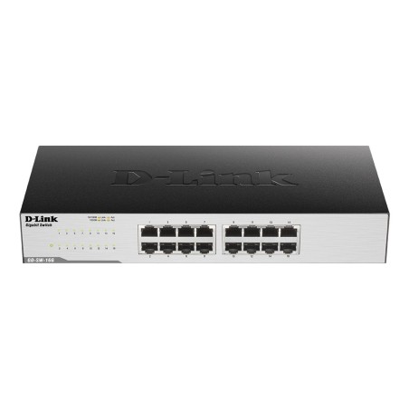 GO-SW-16G No administrado L2 Gigabit Ethernet (10/100/1000) 1U Negro