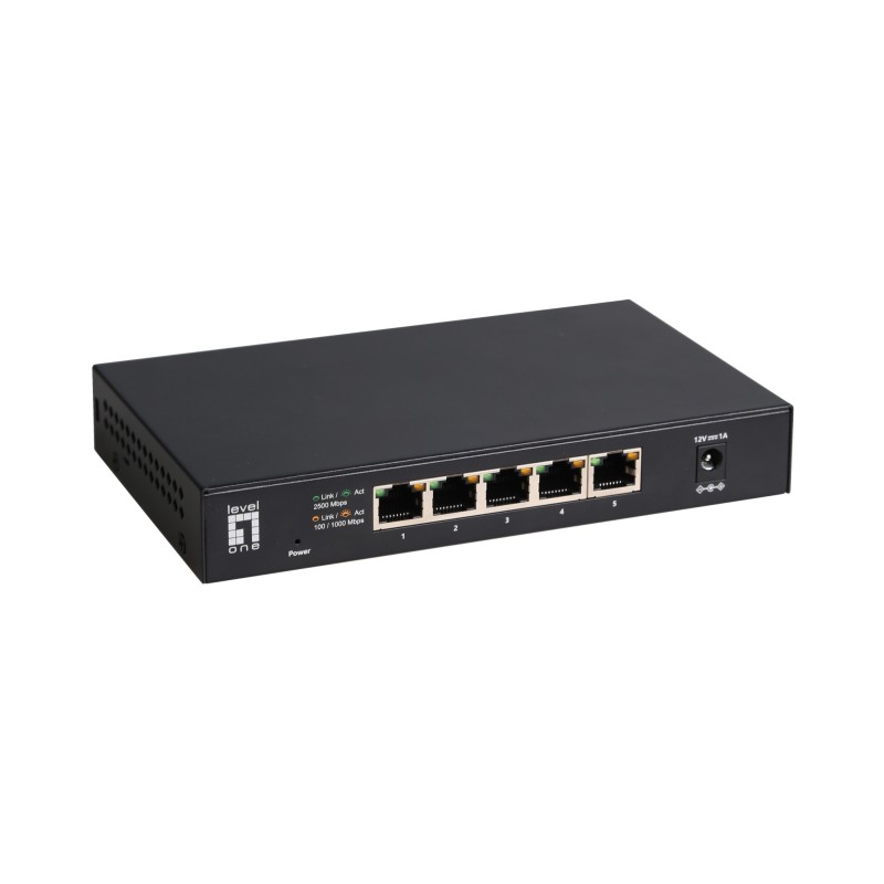 GEU-0525 switch No administrado 2.5G Ethernet (100/1000/2500) Negro