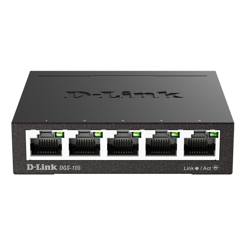 DGS-105 No administrado L2 Gigabit Ethernet (10/100/1000) Negro
