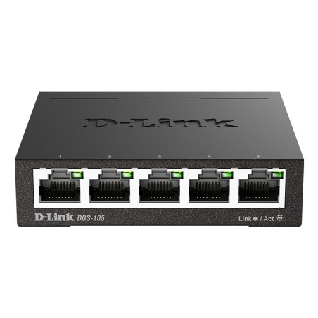 DGS-105 No administrado L2 Gigabit Ethernet (10/100/1000) Negro