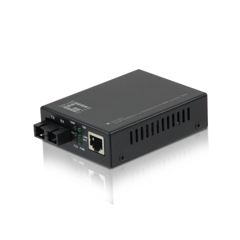 GVT-2001 convertidor de medio 1000 Mbit/s 850 nm Multimodo Negro