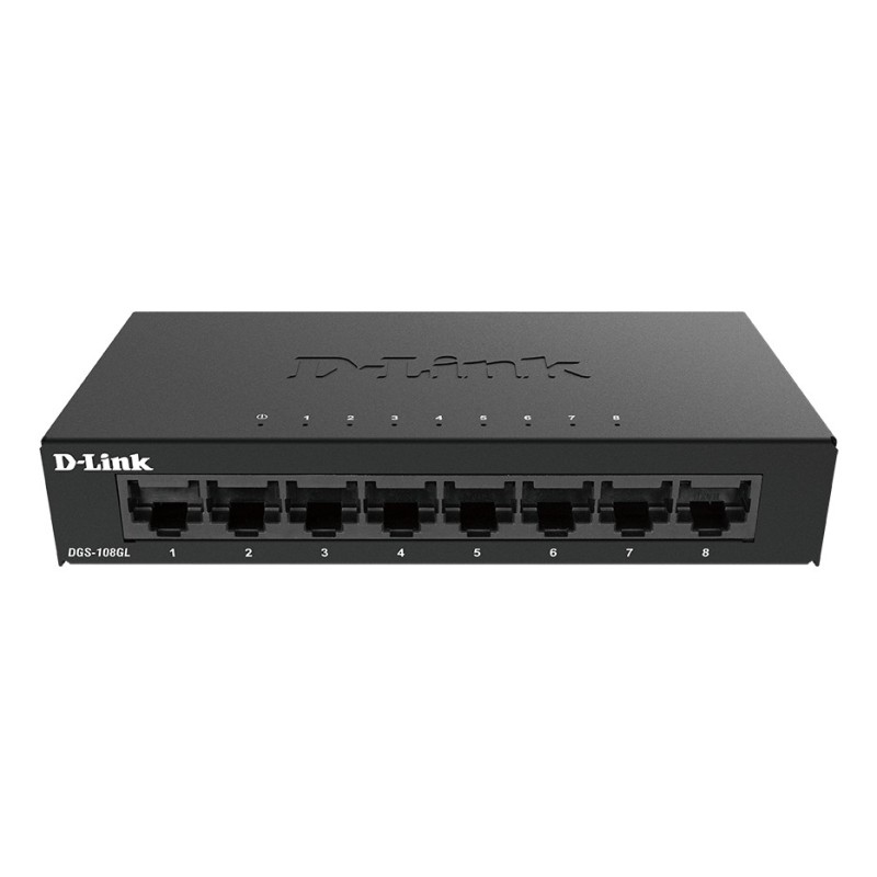 DGS-108GL No administrado Gigabit Ethernet (10/100/1000) Negro
