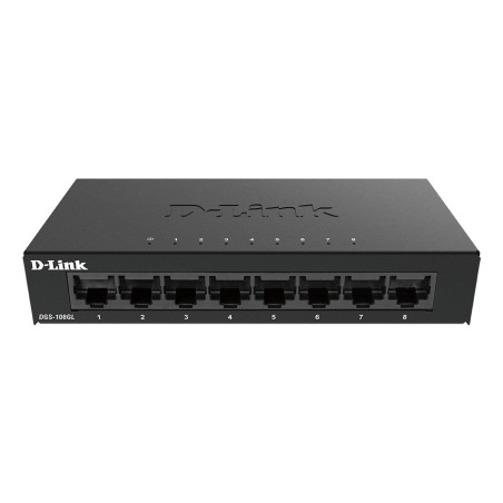 DGS-108GL No administrado Gigabit Ethernet (10/100/1000) Negro