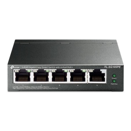 TL-SG105PE switch Gestionado L2 Gigabit Ethernet (10/100/1000) Energa sobre Ethernet (PoE) Negro