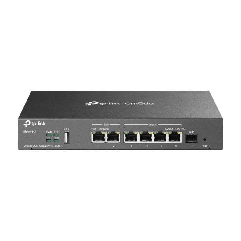 Omada ER707-M2 router 2.5 Gigabit Ethernet  Ethernet rpido  Gigabit Ethernet Negro