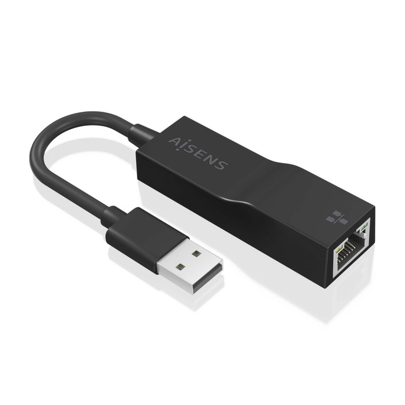 Conversor USB 3.0 a Ethernet Gigabit 10/100/1000 Mbps  Negro  15 cm
