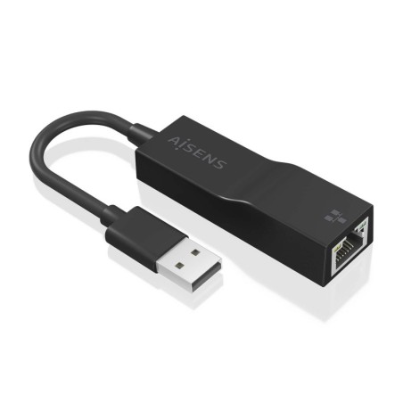 Conversor USB 3.0 a Ethernet Gigabit 10/100/1000 Mbps  Negro  15 cm