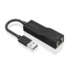 Conversor USB 3.0 a Ethernet Gigabit 10/100/1000 Mbps  Negro  15 cm